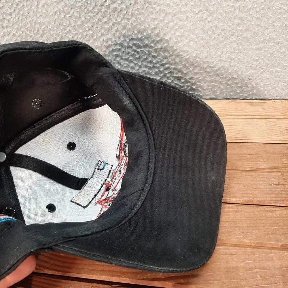 Vintage Nascar Hat Adult Black Snapback Cap Dave Blaney Amoco 1990s‎ Y2K Racing